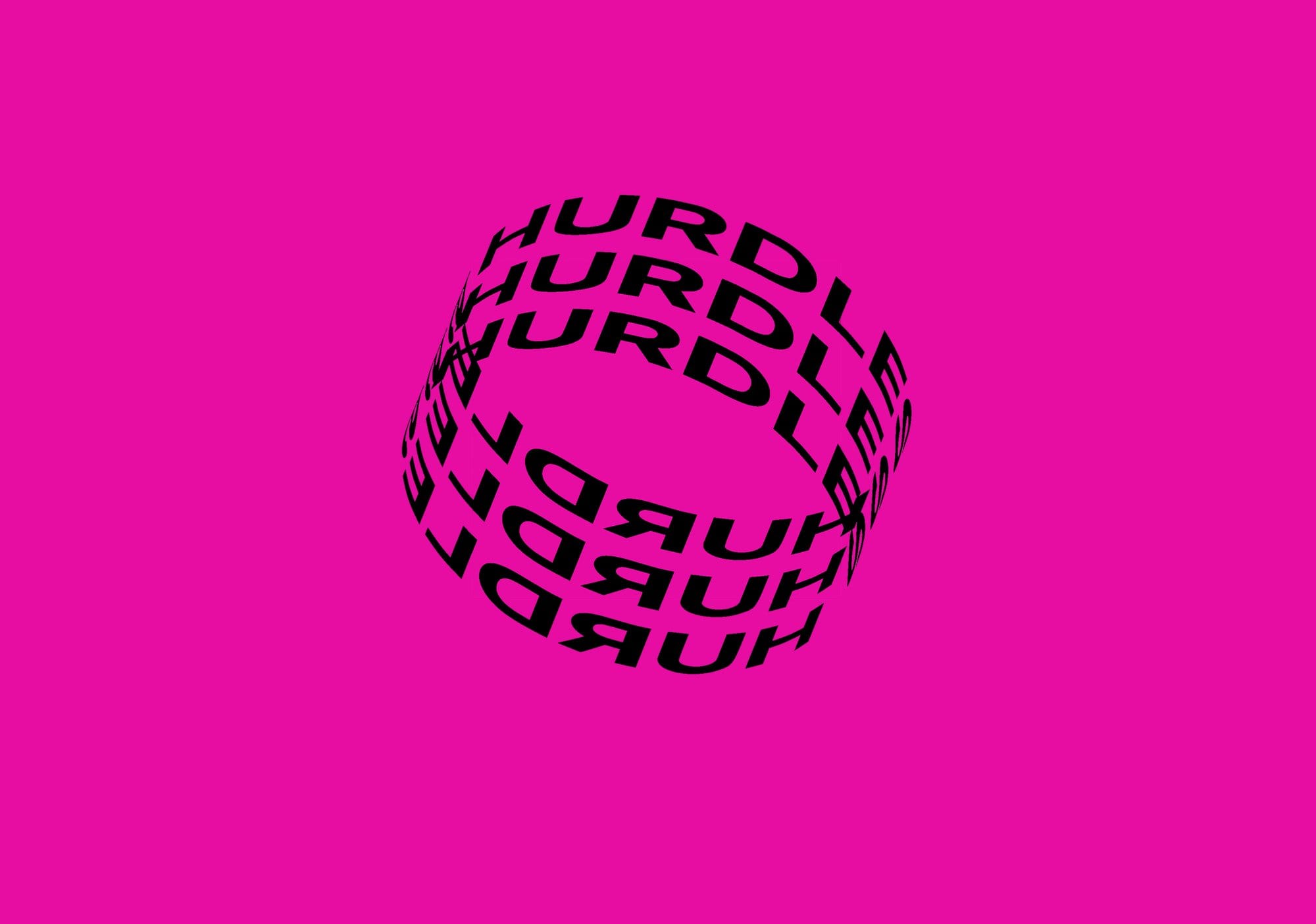 Hurdle type ring on magenta