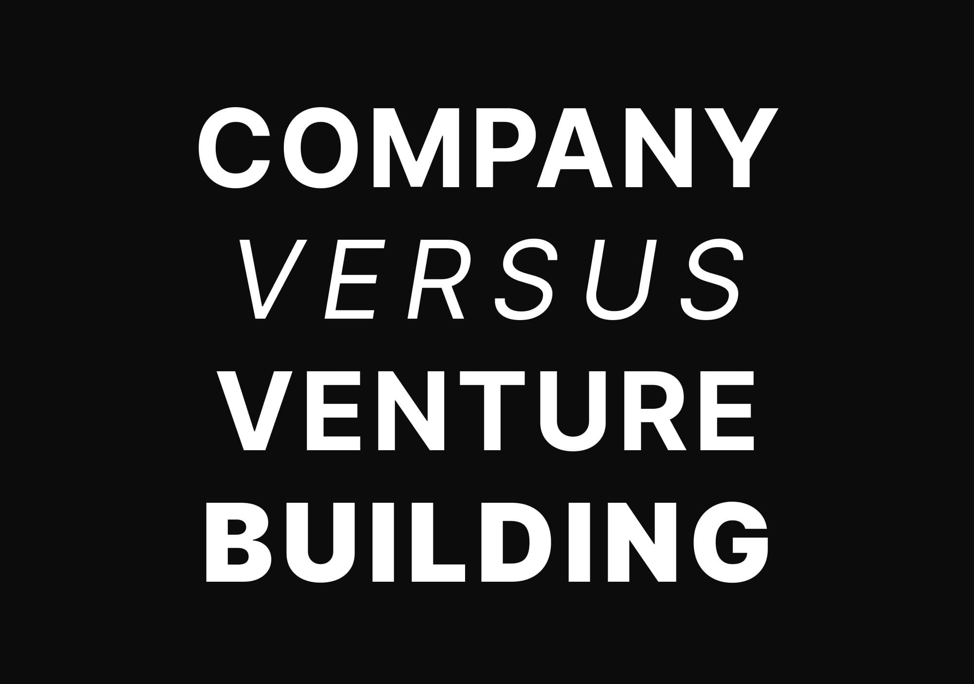 Company versus venture building title