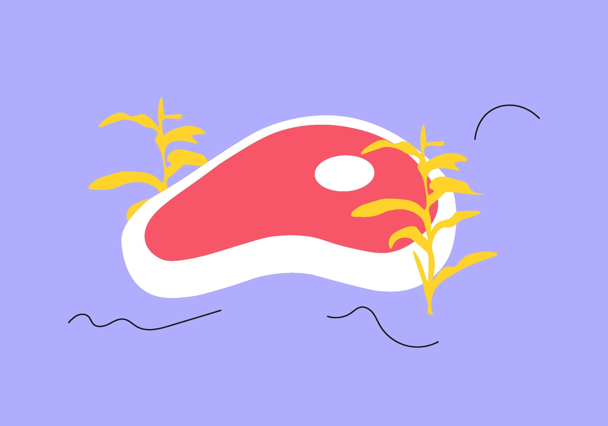 Detail: steak illustration