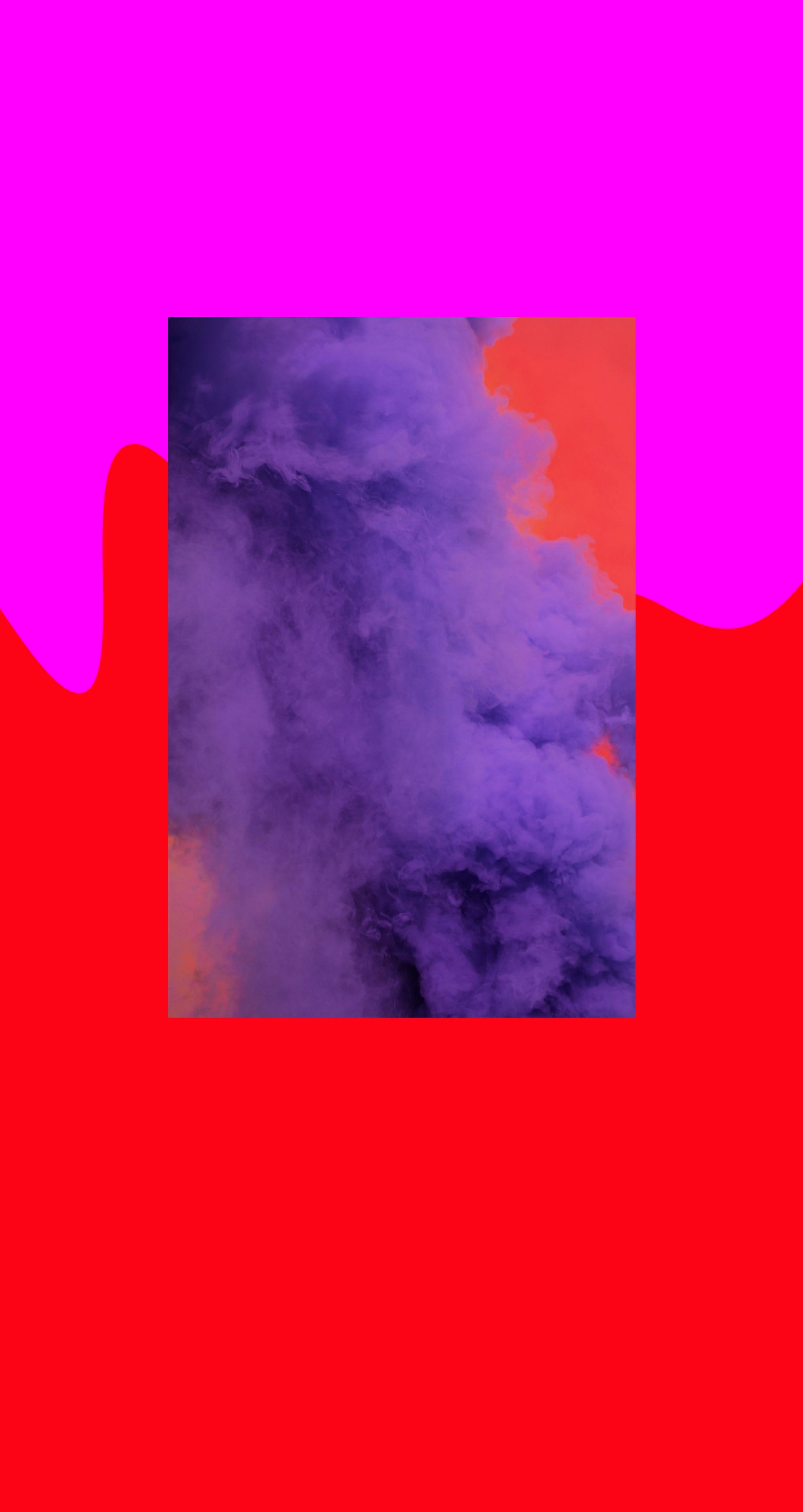 Smoke image framed by waves