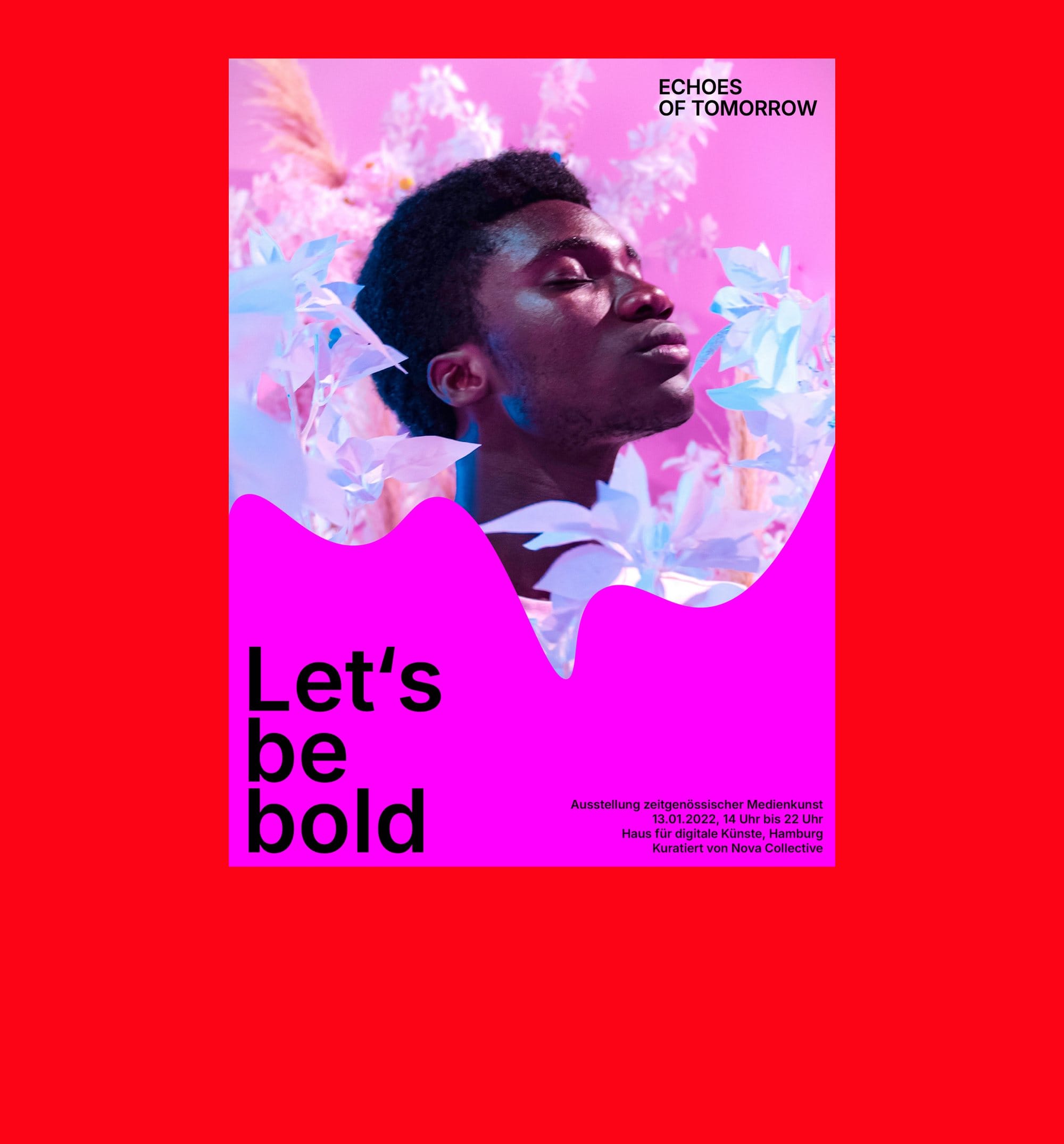 Let's be bold poster in magenta