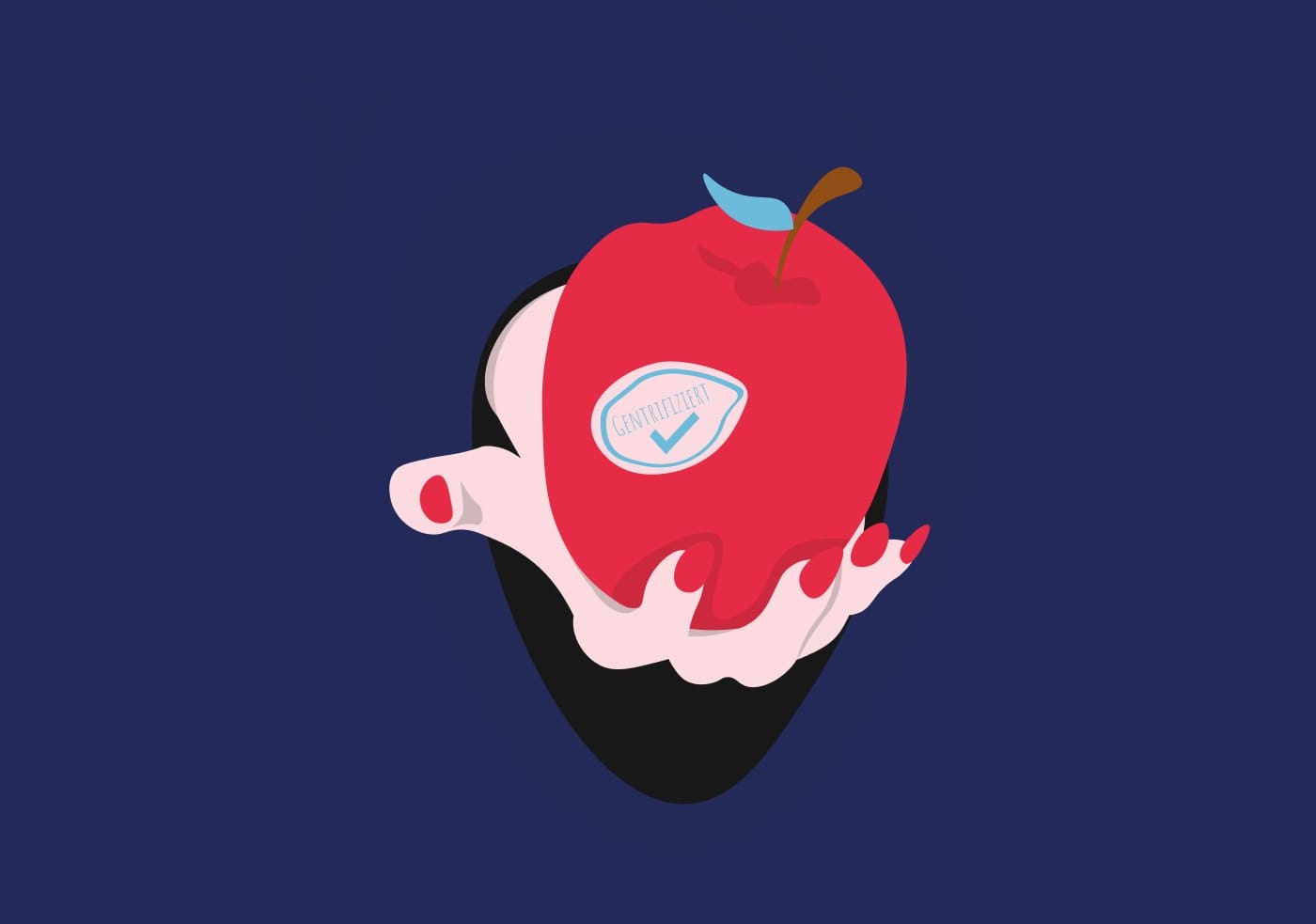 Gentrified apple illustration