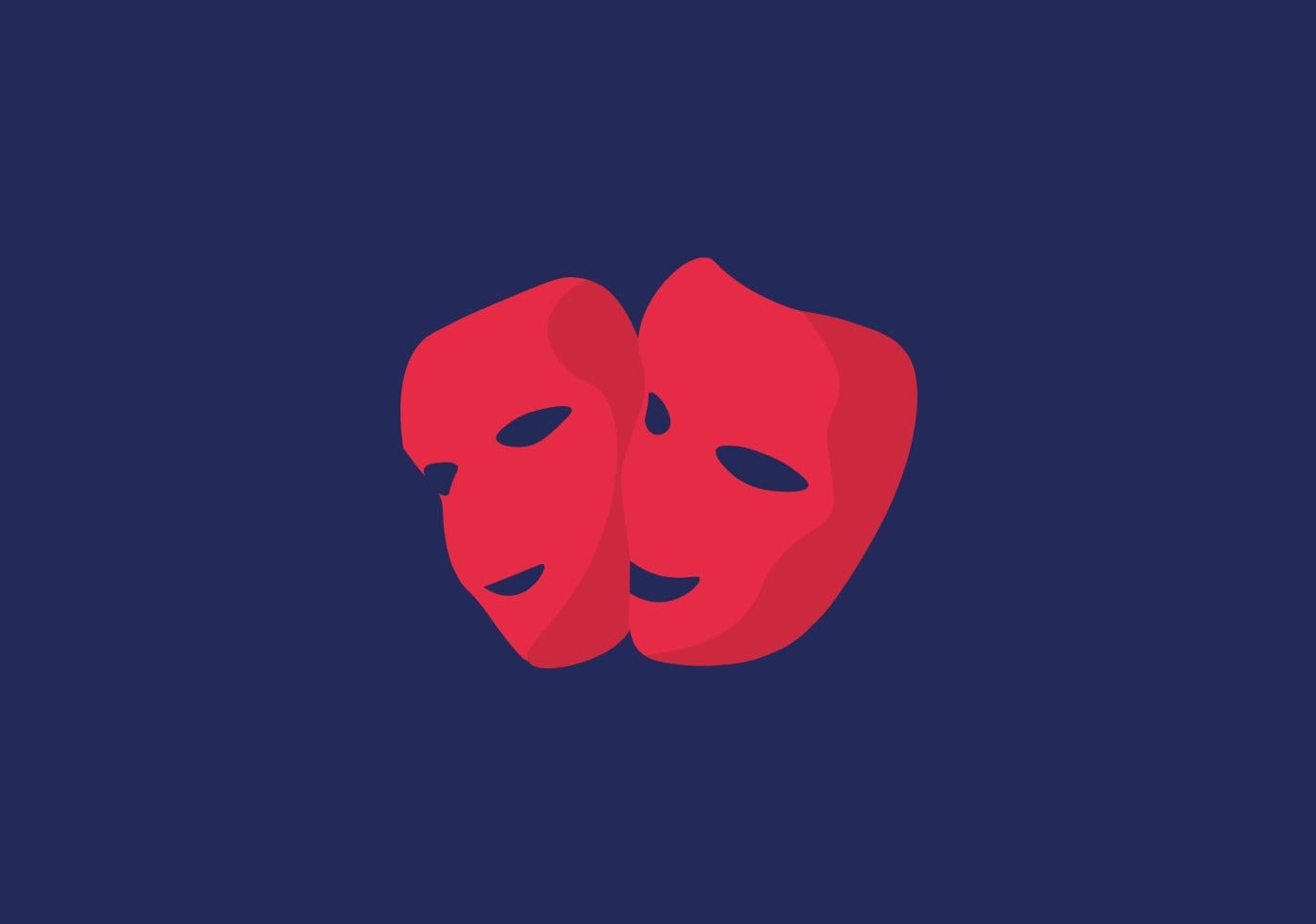 Theatre masks illustration