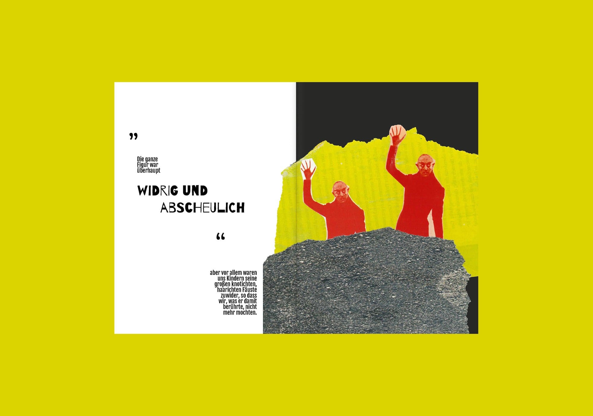 Spread “Widrig und abscheulich” with the red figures